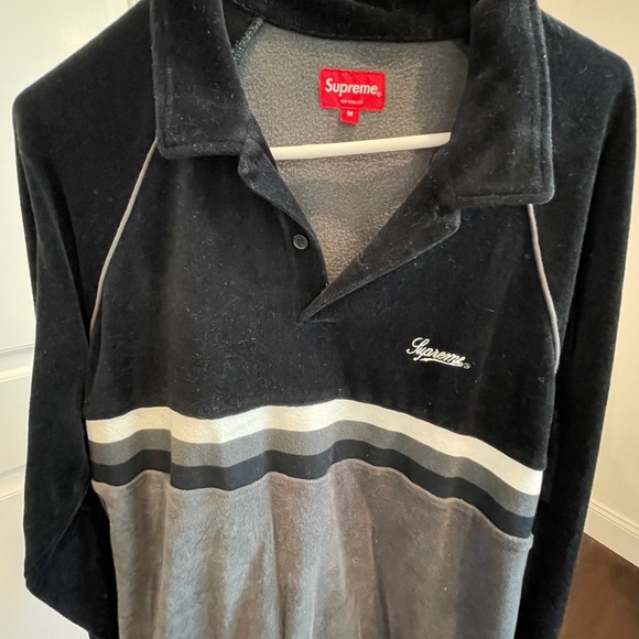 Supreme M velour long sleeve polo AUTHENTIC - Picture 1 of 15